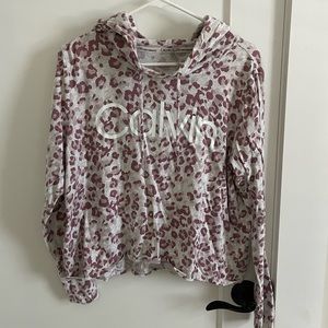 CALVIN KLEIN LEOPARD PURPLE SWEATSHIRT